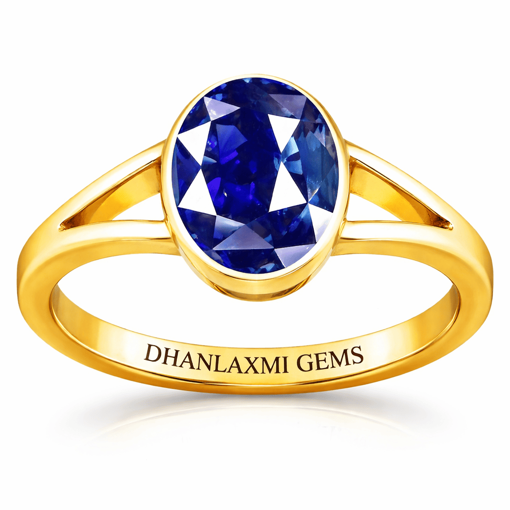 Certified Blue Sapphire Ring in Panchdhatu