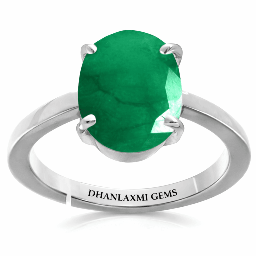 Certified Emerald Ring in Silver