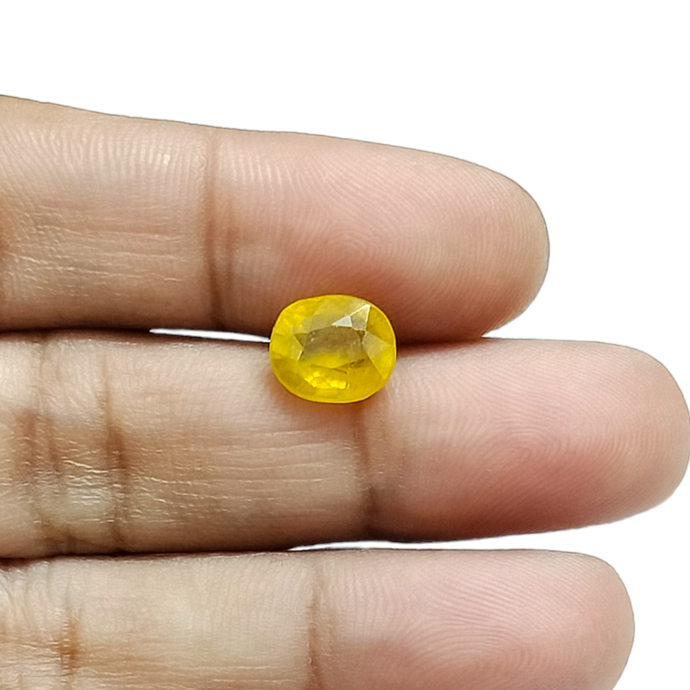 Yellow Sapphire-2.7 Carat (3.0 Ratti)-Origin-Bangkok