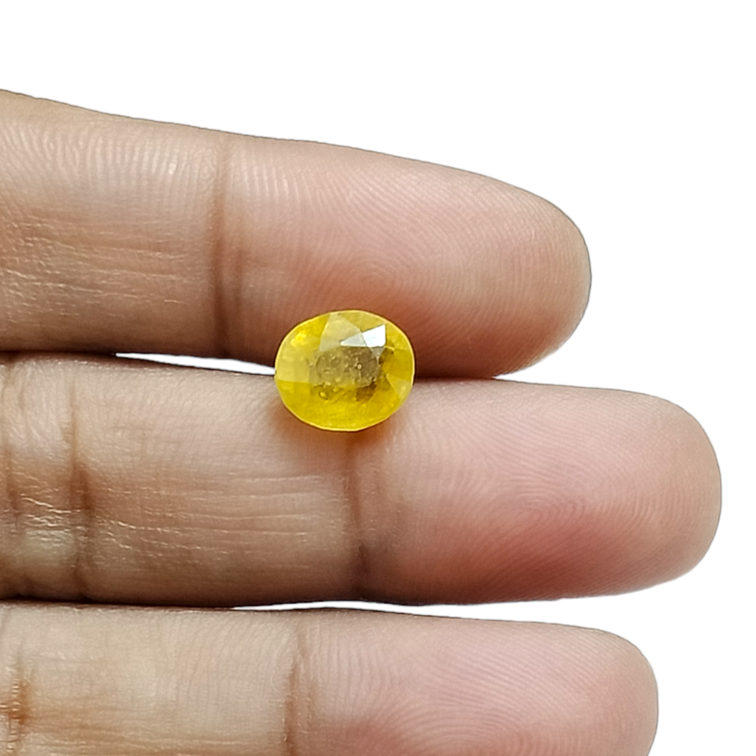 Yellow Sapphire-2.9 Carat (3.22 Ratti)-Origin-Bangkok